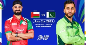 Pakistan vs Oman Match Details – Asia Cup 2025, PAK win by 93 runs